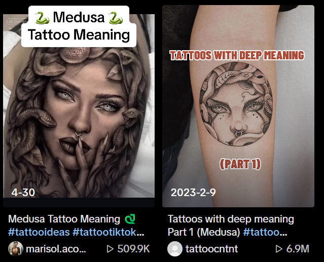 Medusa tattoos going viral on TikTok