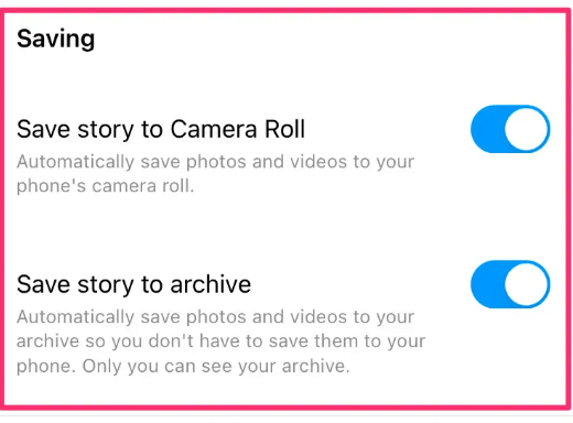 Enable 'Save Story to Gallery' setting