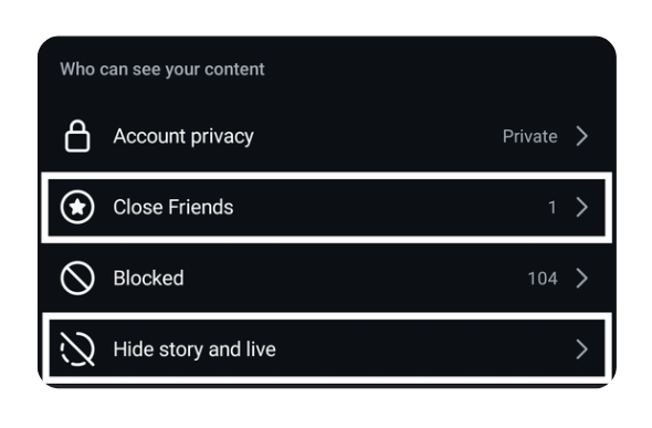 Hide Stories on Instagram before post 