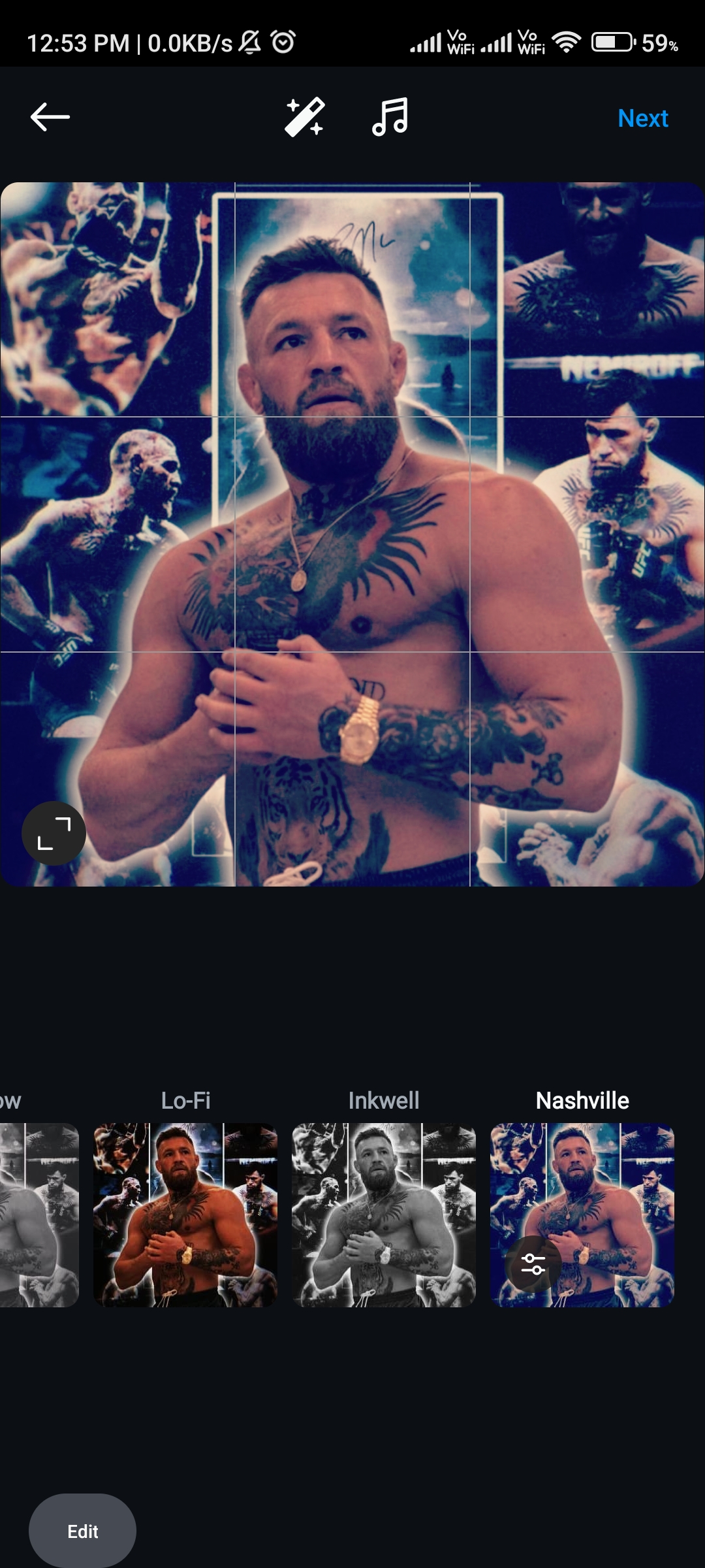 Popular Instagram Filter Nashville