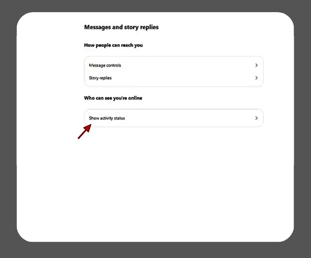 'Show Activity Status instagram web