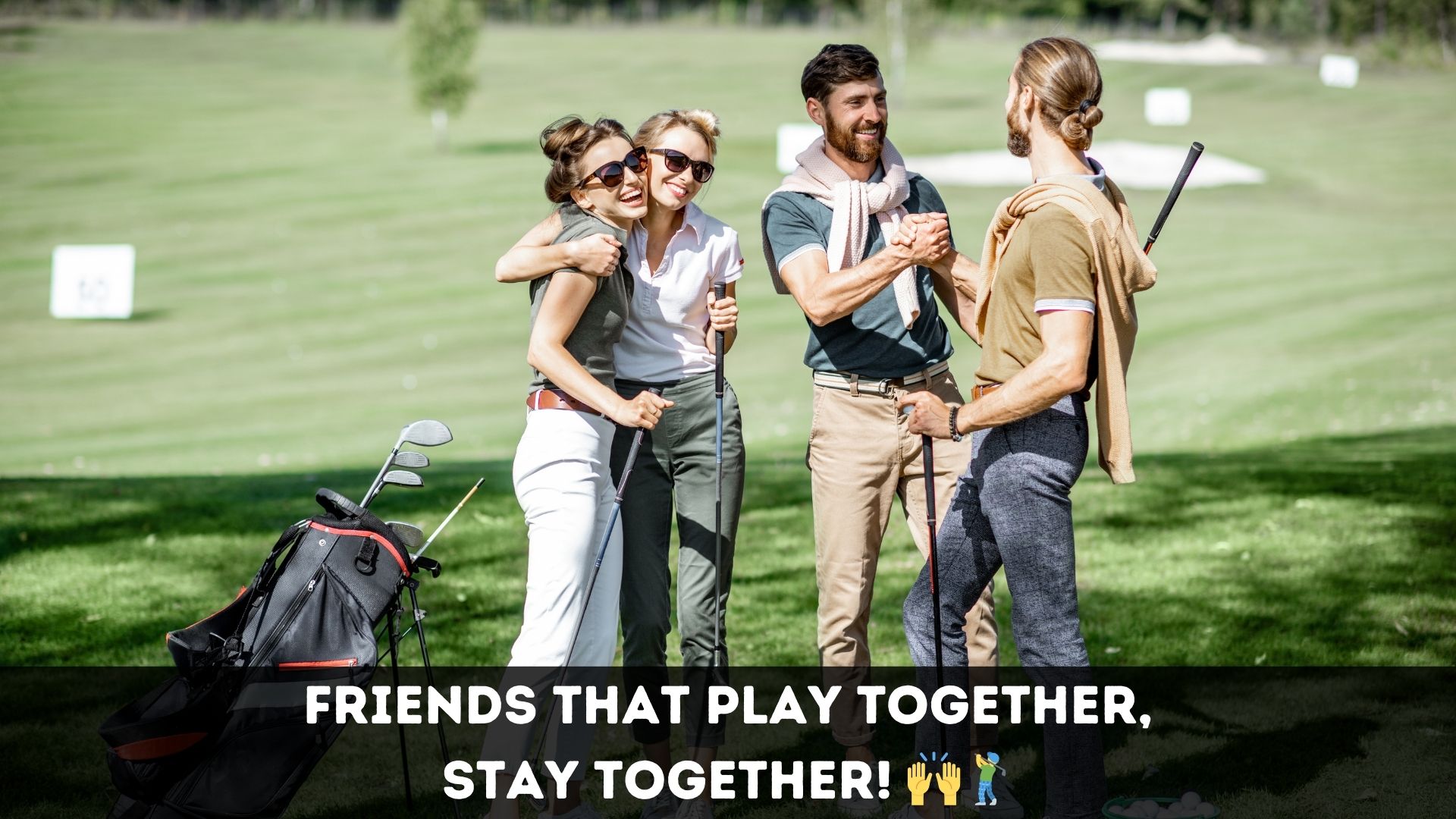 Captions for Golfing with Friends