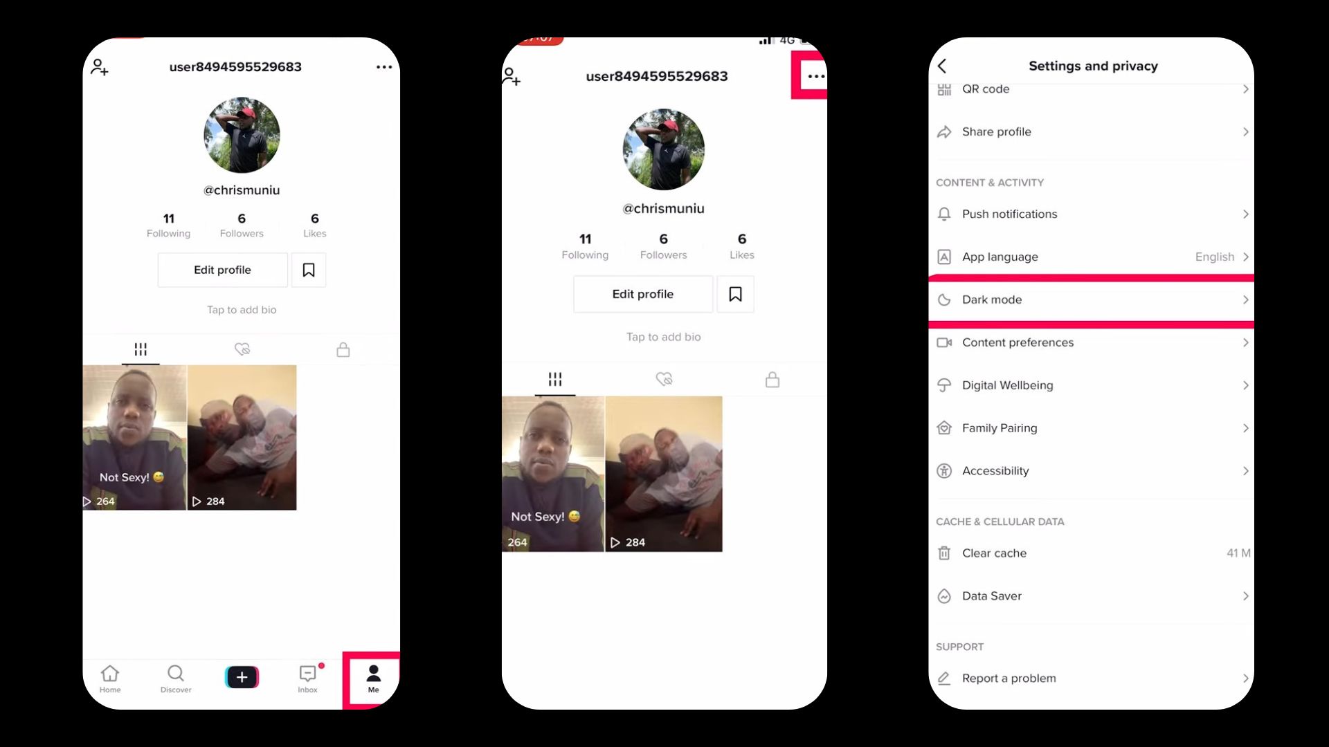 Enabling Dark Mode on TikTok for iOS